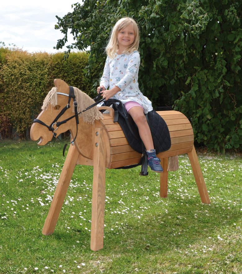 Outdoor-Holzpferd 80 cm, lasiert